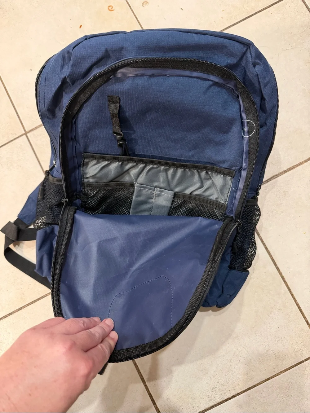 Navy Blue Boys Backpack with Cub Scout Patch
